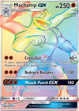 Machamp GX #154/147 — Burning Shadows