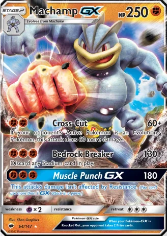 Machamp GX #64/147 — Burning Shadows