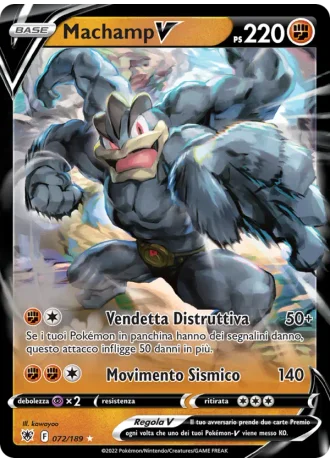 Machamp V #072/189 — Lucentezza Siderale