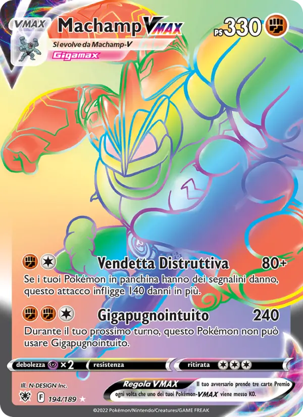 Machamp VMAX #194 — Lucentezza Siderale
