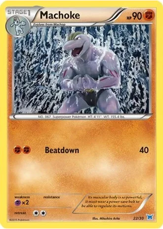 Machoke #22/30 — XY trainer Kit (Latios)