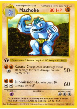 Machoke #34/102 — Base Set