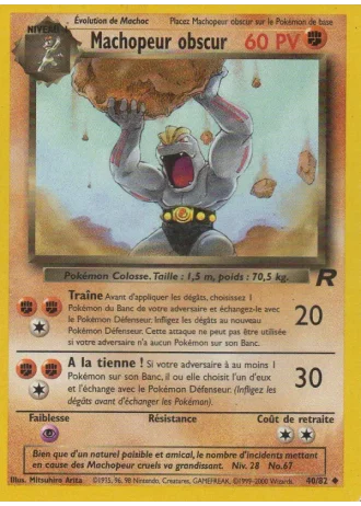 Machopeur obscur (première édition) #40/82 — Team Rocket (1ère Édition)