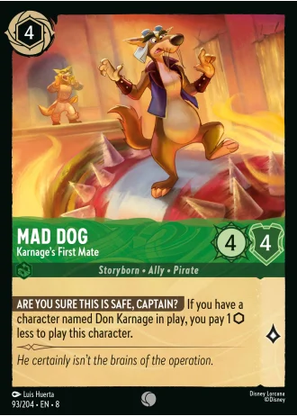 Mad Dog - Karnage's First Mate #93/204 — Reign of Jafar