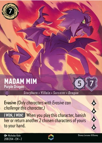 Madam Mim - Purple Dragon #208/204 — Rise of the Floodborn