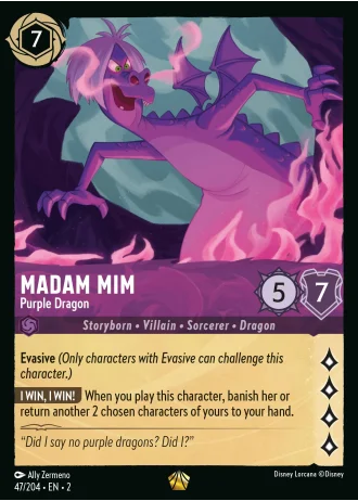 Madam Mim - Purple Dragon #47/204 — Rise of the Floodborn