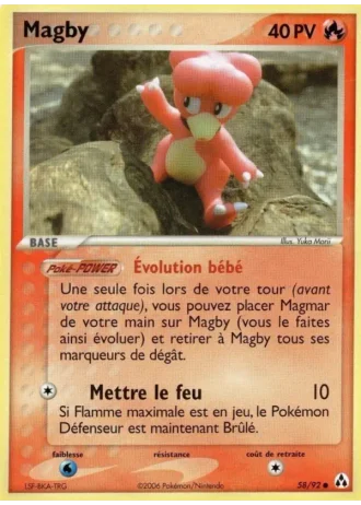 Magby #58/92 — EX Créateurs de légendes