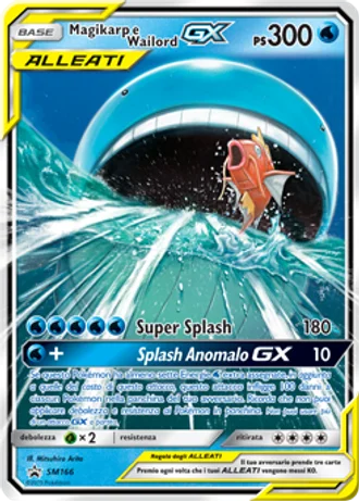 Magikarp e Wailord GX SM166 — Sole e Luna Promos
