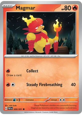 Magmar #009/91 — Paldean Fates