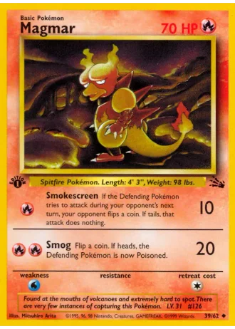 Magmar (1ª Edizione) #39/62 — Fossil (1ª Edizione)