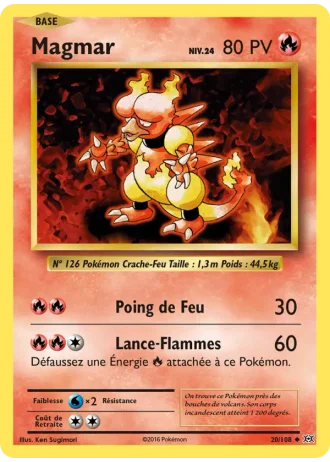 Magmar #20/108 — Évolutions