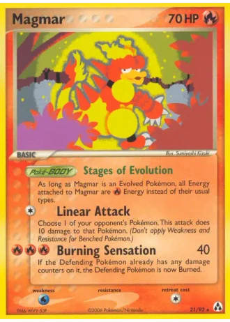 Magmar #21 — EX La Leggenda di Mew