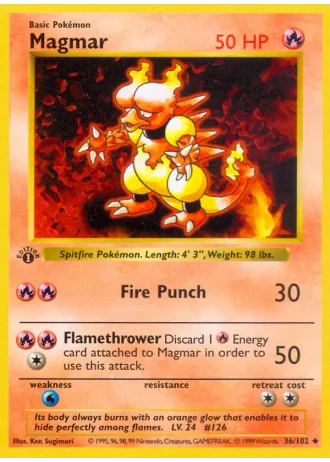 Magmar #36/102 — Base Set