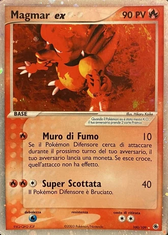 Magmar ex #100 — EX Rubino & Zaffiro
