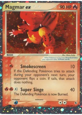 Magmar ex #100/109 — Ruby & Sapphire