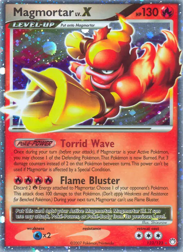 Magmortar LV.X #123 — Mysterious Treasures