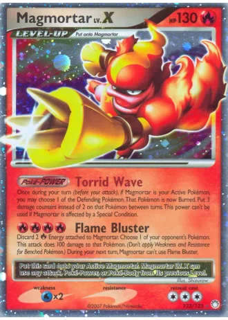 Magmortar LV.X #123 — Mysterious Treasures