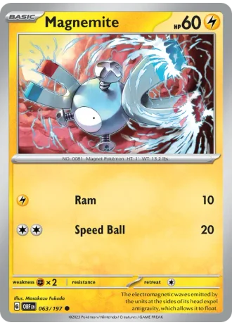 Magnemite #063/197 — Obsidian Flames