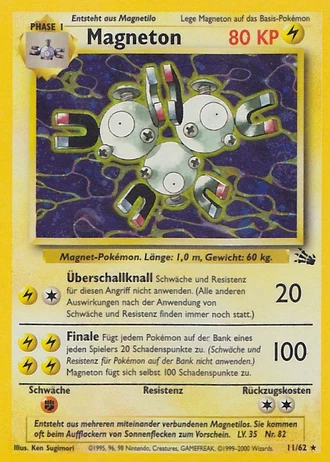 Magneton (1. Edition) #11/62 — Fossil (1. Edition)