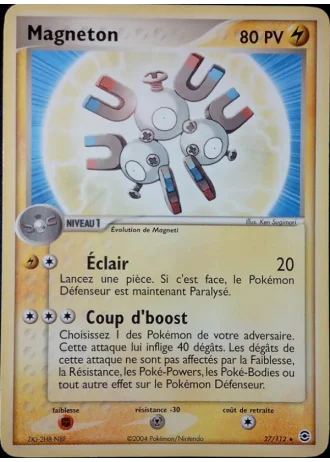 Magneton #27/112 — EX Rouge Feu & Vert Feuille