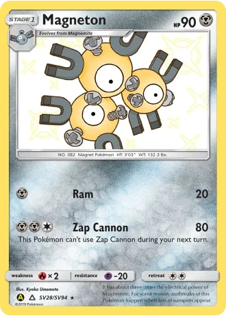 Magneton SV28/94 — Shiny Vault (Hidden Fates)