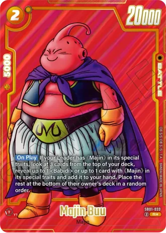Majin Buu (Alternative Art) SB01-033 — Manga Booster 01 (SB01)