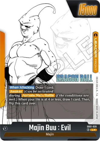 Majin Buu : Evil (Alternative Art) SB01-029 — Manga Booster 01 (SB01)