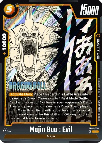 Majin Buu : Evil SB01-034 — Manga Booster 01 (SB01)