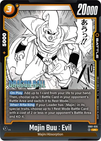 Majin Buu : Evil  SB01-035 — Manga Booster 01 (SB01)