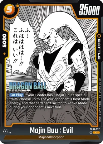 Majin Buu : Evil  SB01-037 — Manga Booster 01 (SB01)