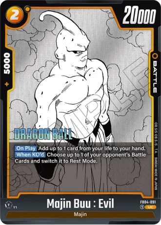 Majin Buu : Evil SB01-091 — Manga Booster 01 (SB01)