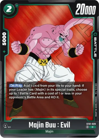 Majin Buu : Evil ST01-029 — Story Booster 01 (ST01)