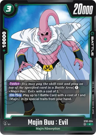 Majin Buu : Evil  ST01-034 — Story Booster 01 (ST01)