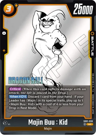 Majin Buu : Kid  SB01-038 — Manga Booster 01 (SB01)