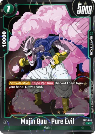 Majin Buu : Pure Evil (Dragon Ball Pattern) ST01-040 — Story Booster 01 (ST01)