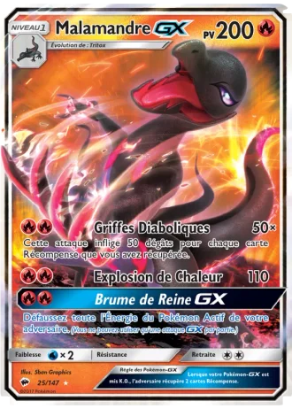 Malamandre GX #25/147 — Ombres Ardentes