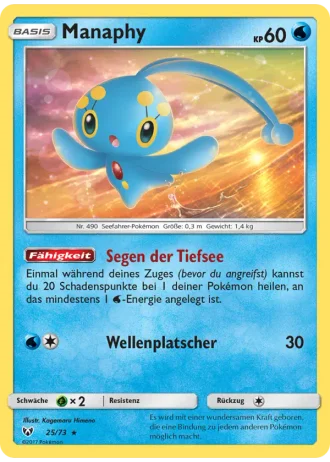 Manaphy #25/73 — Schimmernde Legenden