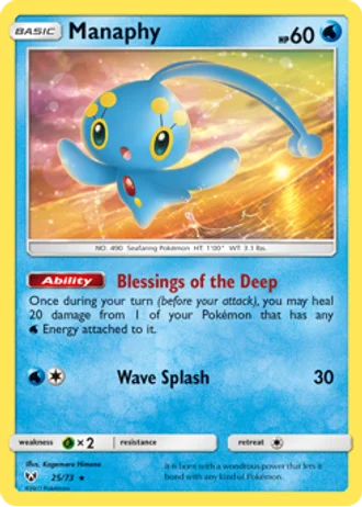 Manaphy #25 — Shining Legends