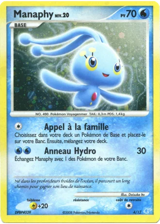 Manaphy #4/12 — DP Kit dresseur (Manaphy)