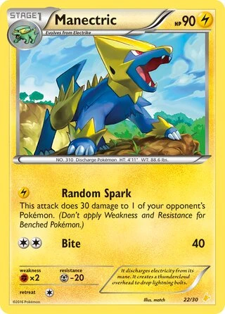 Manectric #22 — XY trainer Kit (Pikachu Libre)