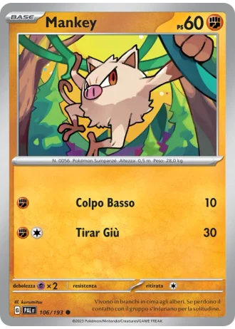 Mankey #106 — Evoluzioni a Paldea