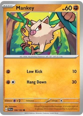 Mankey #106/193 — Paldea Evolved