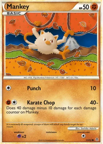 Mankey #53/95 — Unleashed