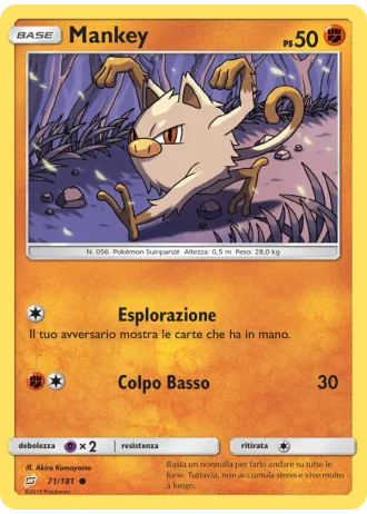 Mankey #71/181 — Gioco di Squadra
