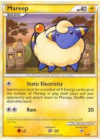 Mareep #13 — HS trainer Kit (Raichu)