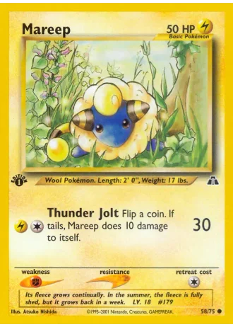 Mareep (1st Edition) #58/75 — Neo Discovery (1st Edition)