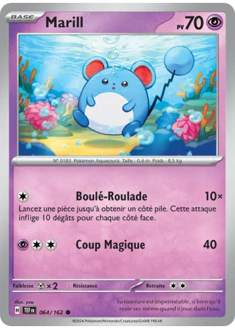 Marill #064/162 — Forces Temporelles
