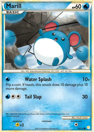 Marill #74/123 — HeartGold SoulSilver