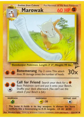 Marowak #52/130 — Base Set 2