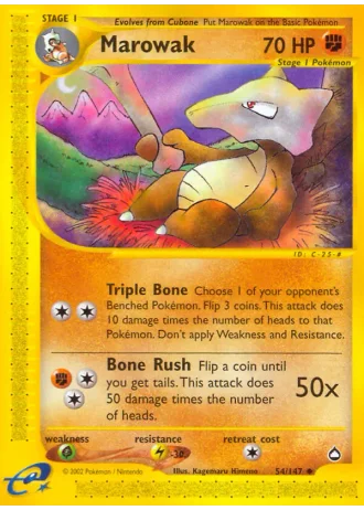 Marowak #54 — Aquapolis